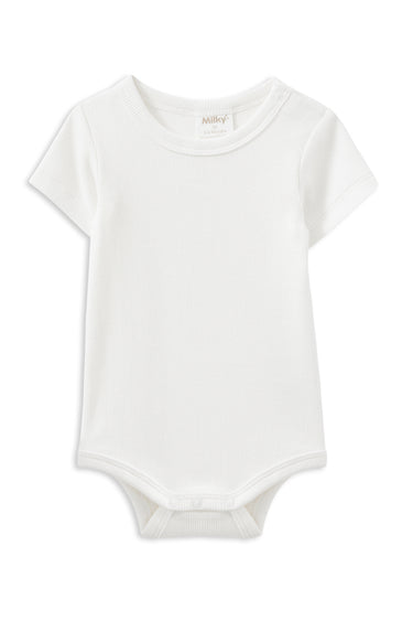 Milky - White Rib Bubbysuit